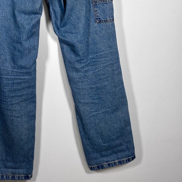 ASOS Design Double Knee Denim Baggy Jeans Worker Pants W 32" L 32" Like New - Picture 8 of 16